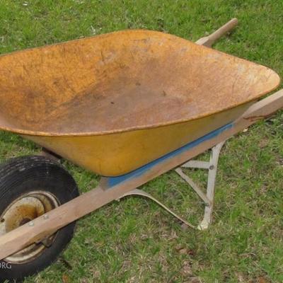 Old Steel Constructed Wheelbarrow