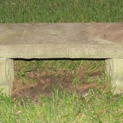 Vintage Cement Garden Bench