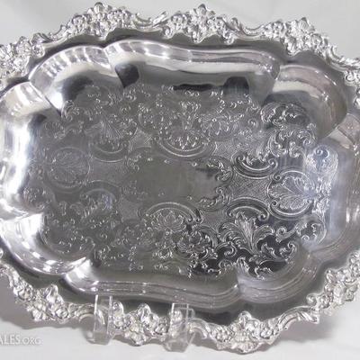 Ornate Sliver Plate Tray/Dish (11