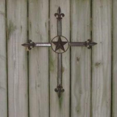 Metal Crosses Outdoor Yard/Fence Art