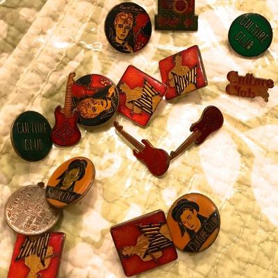 Collectible Vintage Culture Club and Boy George Pins