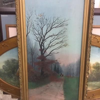 Gold gilded frame artwork dated pre-1900's