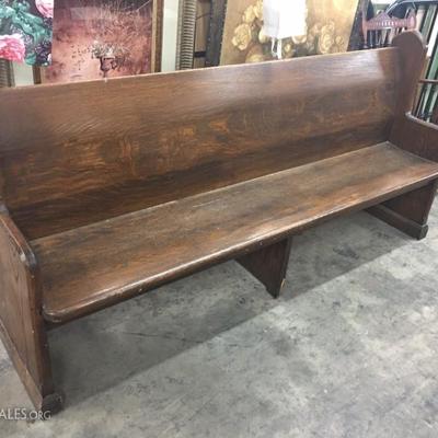 Church pew with kneeler