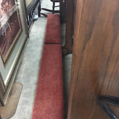 Church pew with kneeler