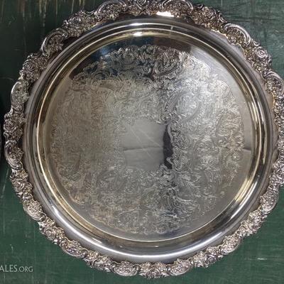 Silver plate serving dishes