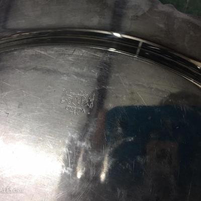 Silver plate serving dishes