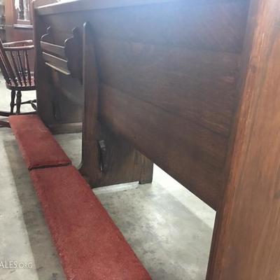 Church pew with kneeler