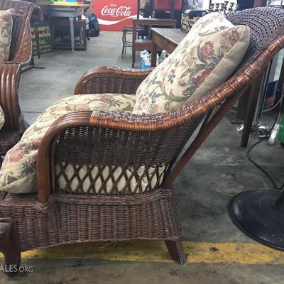 Biltmore Estate style wooden wicker chairs