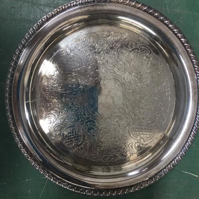 Silver plate serving dishes