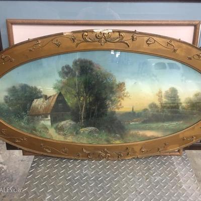 Gold gilded frame artwork dated pre-1900's