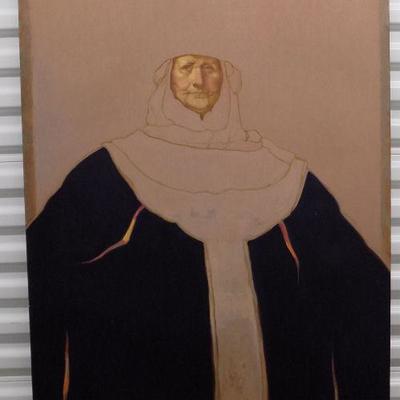 HHK005 Original CM Dupre- Painting of a Religious Figure