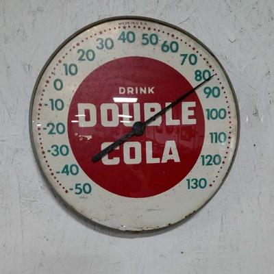 Vintage Bubble Glass Double Cola Thermometer