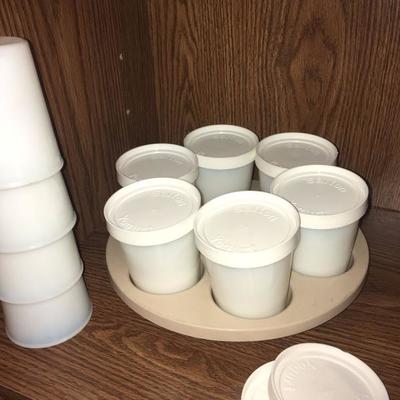 Salton Yogurt Incubator Tray w/ Spare Milk Glass Cups & Fitted Lids
