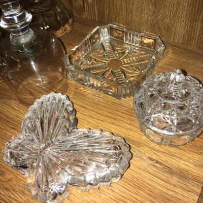 Glass & Crystal Dishes, Jars, and Candleholders