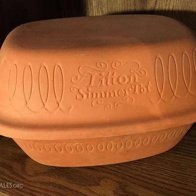 Vintage Littonware Terracotta Clay Baker Roaster Oven/Simmer Pot (West Germany). Glazed Interior.