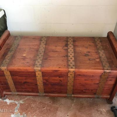 Late 1800's chest .  Handsome, just needs new hinges