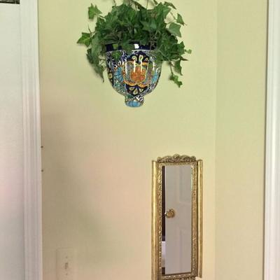 Plant sconce and mirror