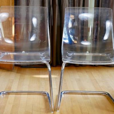 Clear Stainless Chairs (Set of 2)
$25 Sold for 10
