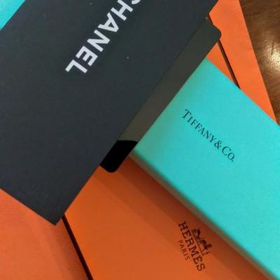 Chanel, Hermes, Tiffany, David Yurmin, Fendi, Saks Fifth Ave and More Boxes & Packaging