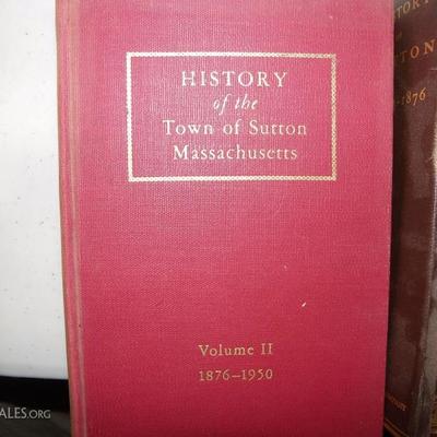 History Books on Town of Sutton, Ma.