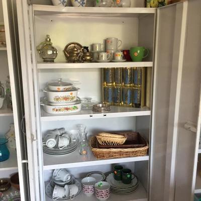Metal Cabinet... kitchen items