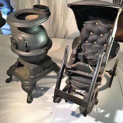 Cast iron stove/Leather carriage-10