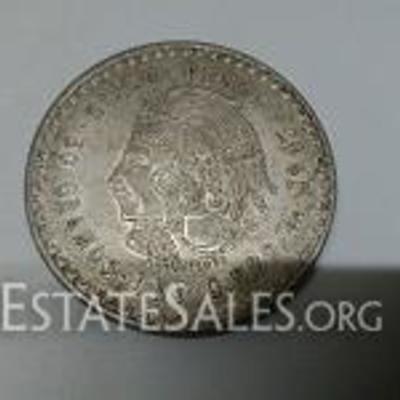 1947 Cinco Pesos Silver Coin