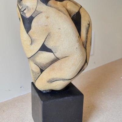 Painted stone sculpture by Elena Basilevsky