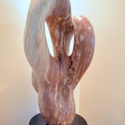 "Primo" Raspberry alabaster sculpture by A. Richard Rosenberg