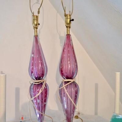Murano glass lamps
