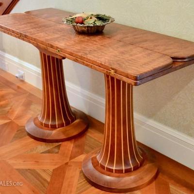 Custom made bubinga wood table