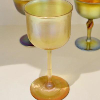 Tiffany Favrile goblet signed LCT
