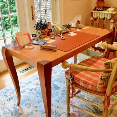 Modern maple desk handcrafted by Gregg Lipton of Cumberland, ME