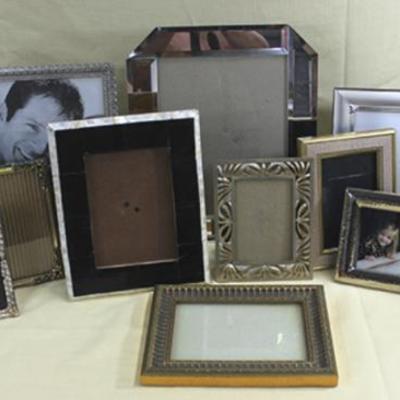 Box lot of various picture frames, largest being  8