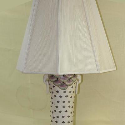Porcelain lamp with shade 30