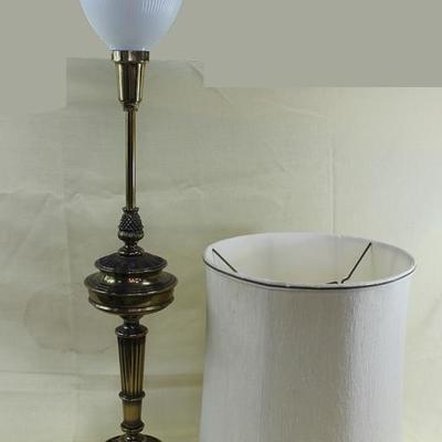 Stiffel brass lamp with shade.  34
