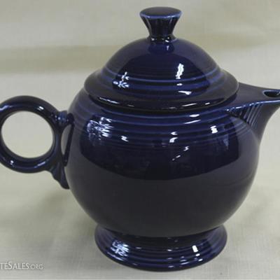 Fiestaware porcelain teapot in navy blue 7.5 H X  6