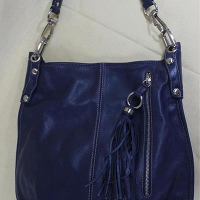 Navy Blue genuine  leather  handbag made by  Makowsky
