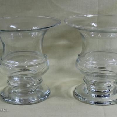 Pair of glass vases 8.25