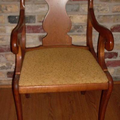 2 MAPLE ARM CHAIRS