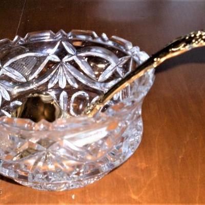 CRYSTAL BOWL AND LADLE