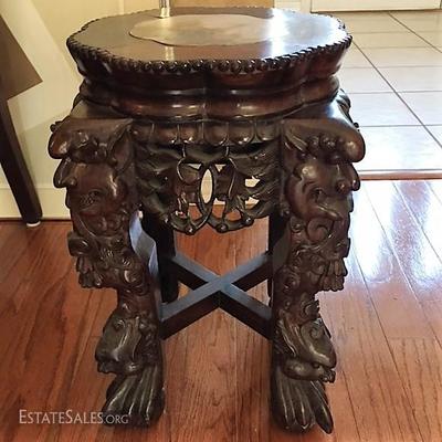 Gothic style rosewood table.  19
