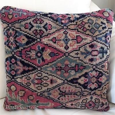 Persian rug remnant pillow 