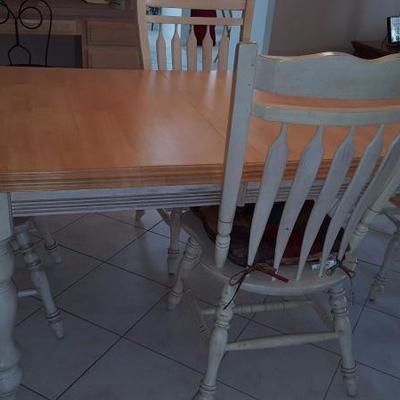dining table and (4) chairs