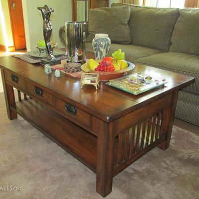 Mission style coffee table