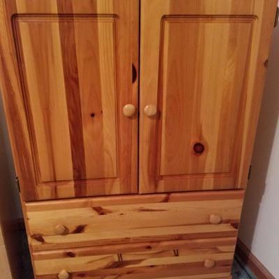 Small Armoire with Cabinet & Drawers