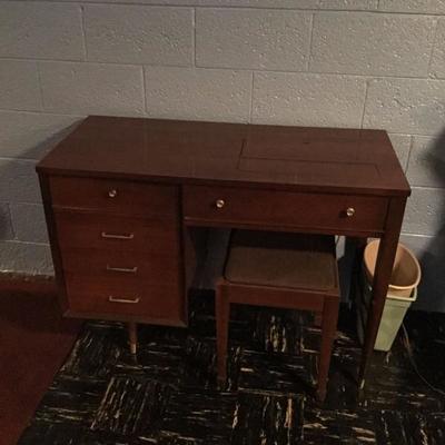 Sewing table with built in Singer sewing machine