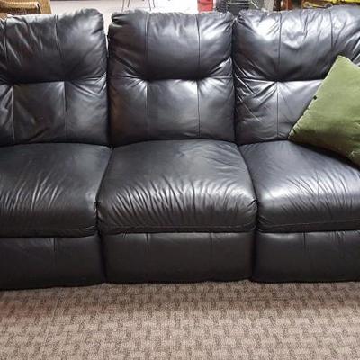 leather sofa with (2) recliners