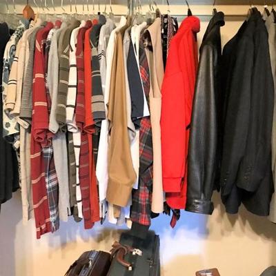 Some of the men's clothing in this estate