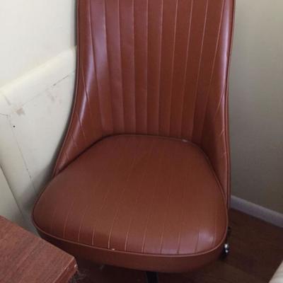 Leather Swivel Chair.
